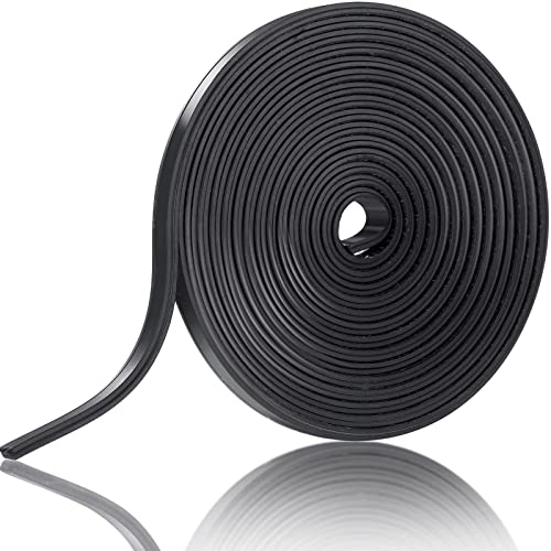 134 Inches Flexible Magnetic Strip Insert Shower Door Magnetic Strip Replacement Long Magnet Roll For Crafts For Framed Semi Framed Swinging Glass Shower Doors, Black (1 Roll) #TOP7