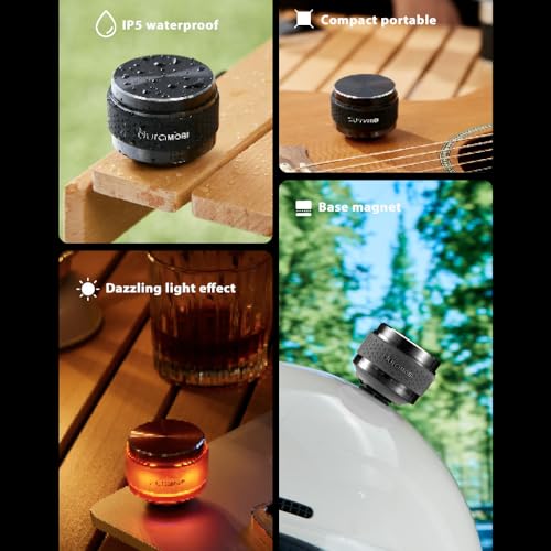 Image of Wireless Mini BT Bone Conduction Speaker, Portable Sound Box, Magnetic Adsorption, RGB Color Light, IP54 Waterproof, Creative Portable Speaker Mini Size Music Player for Home Outdoor Travel