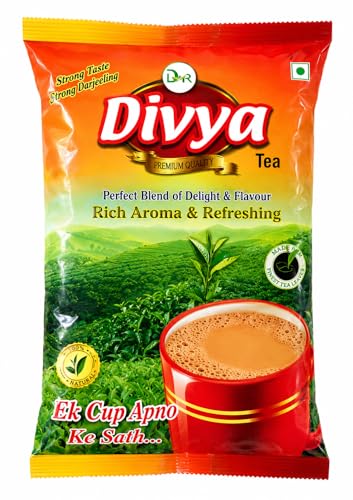 Image of DIVYA ENTERPRISES Premium Ctc Tea Leaves | Garden Fresh Darjeeling Blend Strong Black Aroma 500G Pack | Size 500Gram