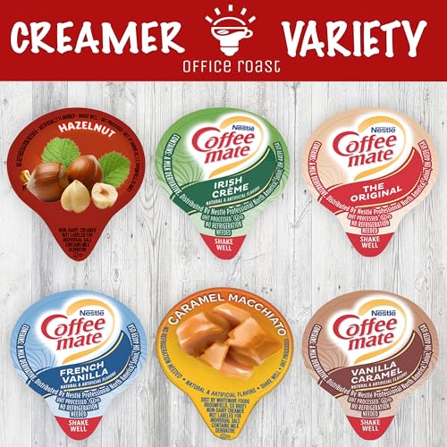 Variety Pack Creamers Liquid Creamer Singles | Gift Assortment Box | Coffee Cream | Frenh Vanilla, Vanilla Caramel, Original, Hazelnut, Irish & Caramel Macchiato - No Refrigeration - Box Of 30 - Thumbnail 2