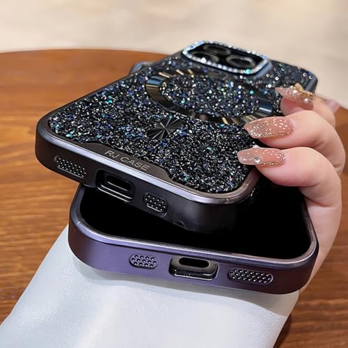 Coque magnétique iPhone 17 Pro Max avec strass noirs - 5