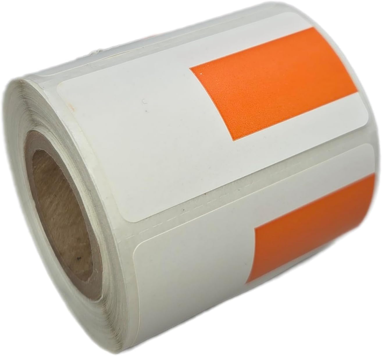 Direct Thermal Mobile Printer Label Roll 2" x 1.125" Orange Right Center 1" inch Core Polypropylene Perforated 275 Labels Per Roll (32 Rolls/Box)