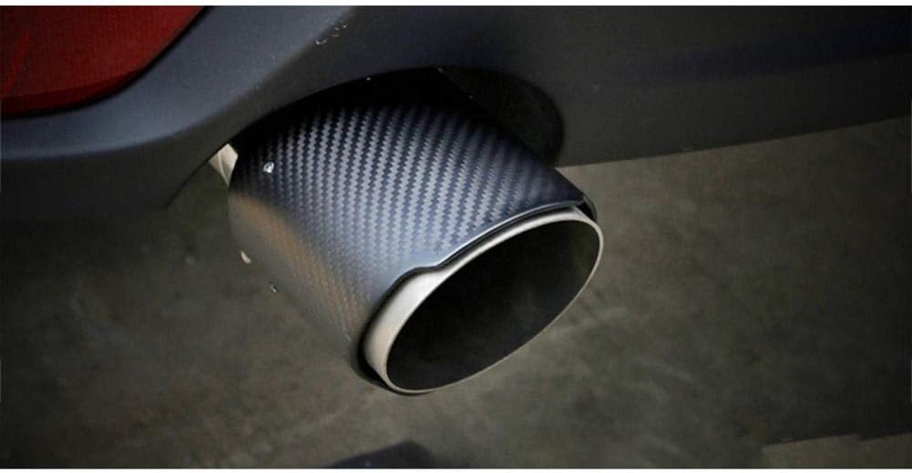 SAXTZDS Car Universal Matte Carbon Fiber Exhaust Tip Exhaust Pipe Car Exhaust Muffler Tip End Pipe Without Logo