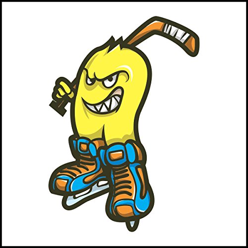 INDIGOS UG Autocollant pour carrelage Idéal pour salle de bain et cuisine Motif mascotte et logos de la marque Monster Hockey Jaune 18 x 18 cm Cover