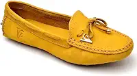 Sapato Mocassim Drive Feminino Casual em Couro Resistente Prático e Confortável