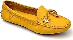 Sapato Mocassim Drive Feminino Casual em Couro Resistente Prático e Confortável