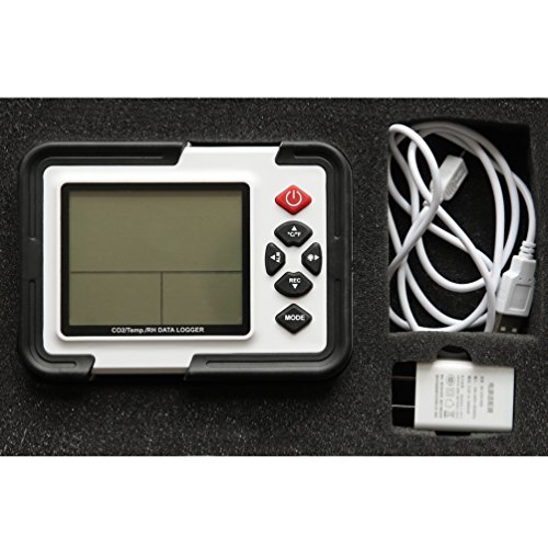 Image of Carbon Dioxide Data Logger CO2 Detector Monitor Indoor CO2 Air Quality Meter Temperature Relative Humidity Data Logger AMF-102
