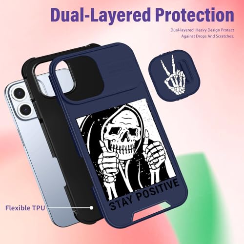 Image of Funermei for iPhone 16 Pro Max Case - Women Girls Cute Phone Cover Girly Pretty Aesthetic Skull Unique Design with Camera Cover Funda for Apple for iPhone 16 Pro Max