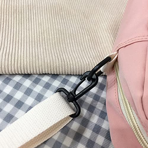 ASUYOERU Mochila Kawaii japonesa linda ombro menina estudantes bolsa escolar transversal, Rosa, larg
