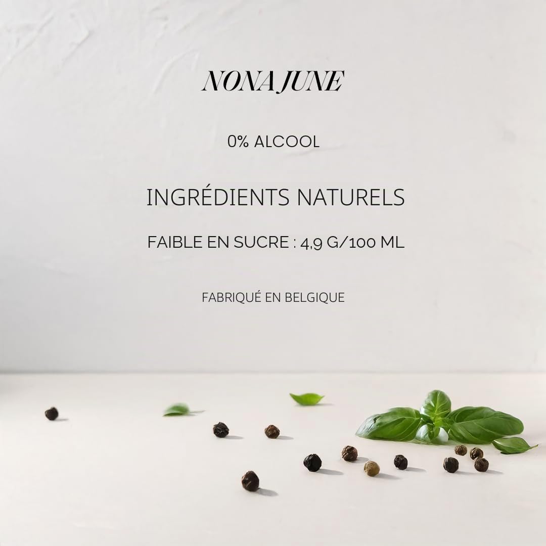 NONA Coffret Dégustation 3x20cl | Spiritueux sans alcool: June, Spritz & Ginger | Avec livret de recettes | Idéal à offrir ou découvrir | 0% vol | Coffret premium aux 3 saveurs uniques