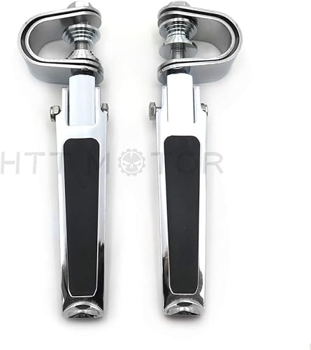 Miniatura 9 de HTTMT MT215-056- Estriberas cromadas con abrazadera en U de 1 "- 1.25" 1 14" 1 14 pulgadas compatibles con Harley Sportster Springer Street Bob