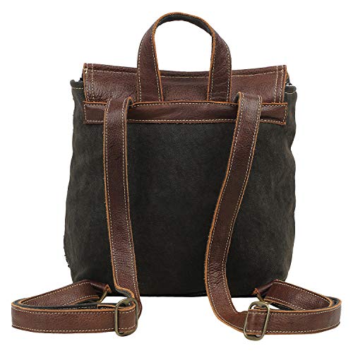 Myra Bag Leffi's Upcycled Canvas & Leather Backpack S-15673