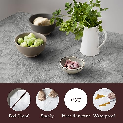 image for Very Berry Sticker Marble Contact Paper (Deep Gray, 24