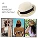 Veemoon Straw Bowler Hat Women Fashion Dome Straw Sun Hat Size for Ladies Creamy White