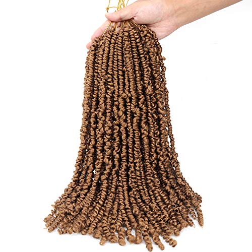 18Inch Pre-twisted Passion Twist Hair Pre-looped Passion Twists Crochet Hair Extension Synthetic Fibre Crochet Braids Hair(6Packs,27#)