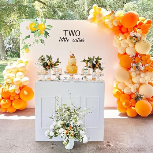 Image of Awenztech 120pcs 5 inch Orange Latex Balloons | Graduation, Fall, Tropical, Birthday Party Decorations
