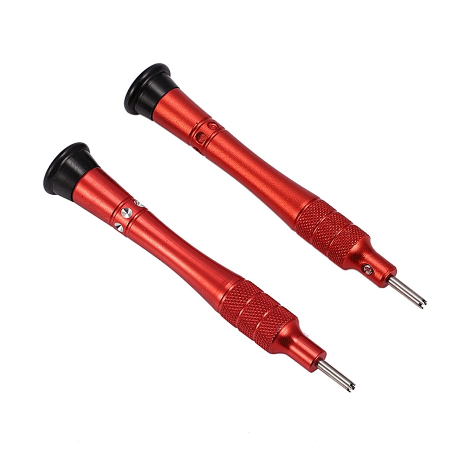 2 Paar 4 Zinken 5 Zinken 2,75 mm Klingen Präzisionskompatibel mit RM-Schraubendreher, rotes und silbernes Uhrenreparatur-Werkzeugset (L)