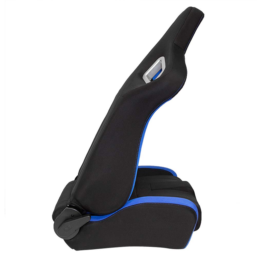 Sedile Sportivo 'RS6-II' - Tessuto Nero/Blu - reclinabile doppia regolazione - incl. Slitte