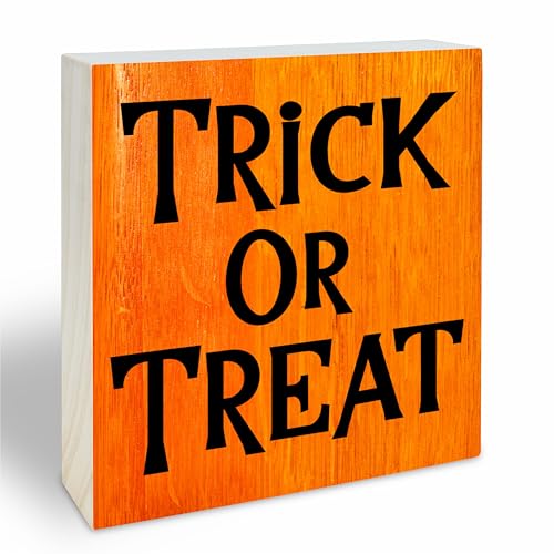 Halloween Wooden Decoration-Trick Or Treat Home Wooden Sign-Halloween Table Decors