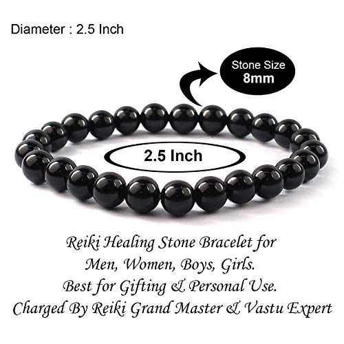 Image of Certified Natural Crystal Stone 8 mm Round Beads Bracelet for Men & Women | Reiki Charged Gemstone Bracelet | Multiple Stone Variants Available