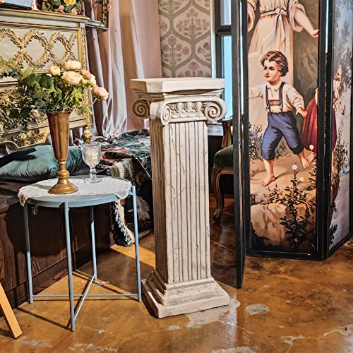 Landchy 38'' Tall Roman Column With Base Roman Pillar Greek Column Magnesium Oxide Large Size Statue Sculpture Pedestal Stand Holder For Indoor Outdoor Wedding Birthday Party Decor #TOP5