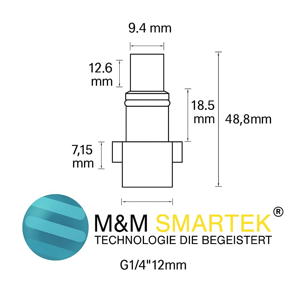 M&amp;M Smartek Adattatore Per Idropulitrice, 1/4", Filettatura Interna A Baionetta, Per Nilfisk, KEW, STIHL, Alto Hobby, Kinzo, Sistema