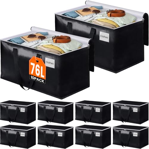 BlissTotes Moving Bags, Heavy Duty Moving Boxes with Zippers Top