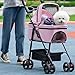 ZXDRYBHD Dog Stroller, Pet Stroller, Foldable Carrier Strolling Cart, with Storage Bag and Cup Holder, for Small Medium Pets 30 Lbs(Black)