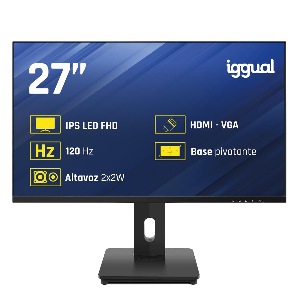 iggual Monitor 27" VGA HDMI 120Hz pivotante AA MM