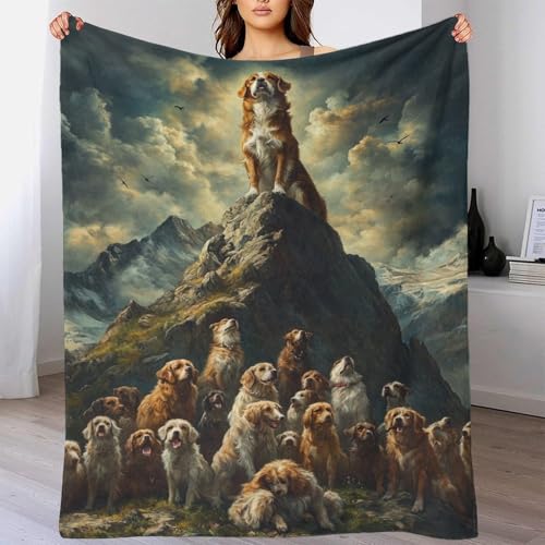 Couverture de voyage St. Bernard en microfibre douce pour lit et canapé - 6