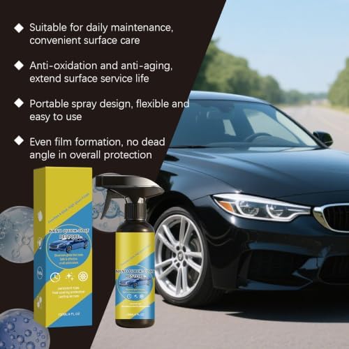 Weiirty Spray Coating Agent,Hydrophobic Ceramic Coating,Ready to Use Auto Paint Protection,Car Coating Spray,Long Lasting Protection Coatings Vehicle(300ML) for Daily use - 3