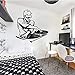 YINSHENG Musique DJ Stickers muraux Porte fenêtre Vinyle Autocollants Art Mural décor à la Maison pour Adolescents Chambre Homme des cavernes Bar Style de Mode Papier Peint 57x57 cm
