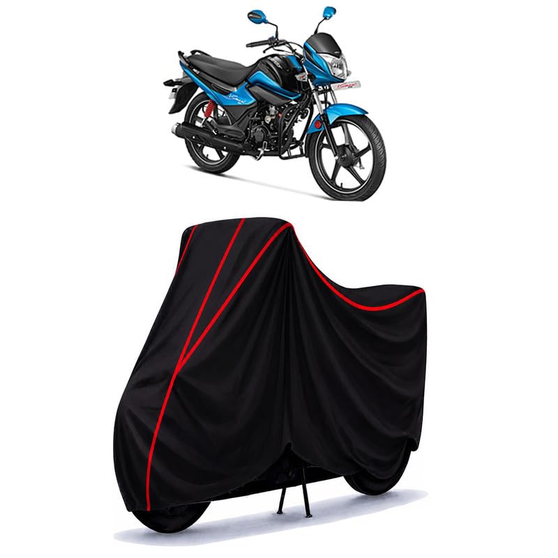 Image of Hero Splendor iSmart New Water Resistant Bike Cover for All Motorcycles & Rain | Heavy Duty Taffeta Fabric | UV Protection, Dustproof, Scratchproof | All Weather Two Wheeler Cover with Elastic Bottom