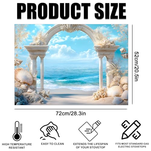 Image of Nuxovilar Stove Top Cover Cooktop Protector 20x28in Polyester Glass