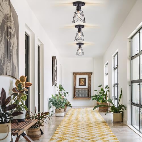 Light Farmhouse Semi Flush Mount Ceiling Light - image 5