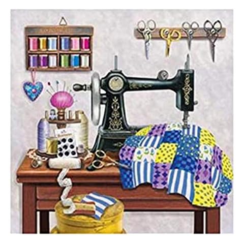 liuwei 5D Diamond Painting Kits for Adults DIY Full Drill Diamond Painting Sewing Machine Cross Stitch Embroidery for Home Wall Decor Gift Cover