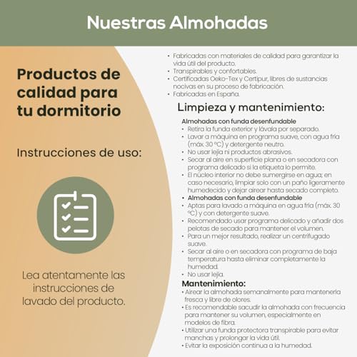 Miniatura 7 de Homey - Almohada Viscoelástica Carbono Máximo Confort Y Excelente Adaptabilidad Con Propiedades Antiestrés 70 X 40 Cm