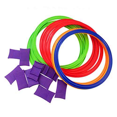 Uyuke Hopscotch Ring Game Toys Mehrfarbige Kunststoffringe und Anschlüsse Indoor- oder Outdoor-Spiele – Bild 4