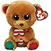 TY Bear 37251 Bella-Bär mit Zuckerstange, 24cm, mit Glitzeraugen, Beanie Boo's, X-Mas limitiert, Mehrfarbig