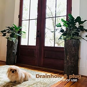 Country Front Door Tall Log Planters Set (2) Extra Large Heavy Cabin, Farmhouse & Lake House Entrance Pots. Rustic Porch & Patio Plant Decor. Country Front Door Tall Log Planters Set 2 Extra Large Heavy Cabin Farmhouse Lake House Entrance Pots Rustic Porch Patio Plant Decor