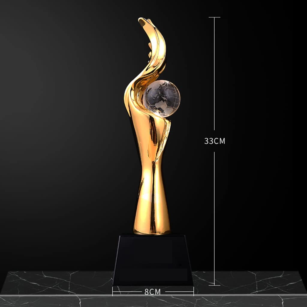 Trofeos, medallas y premios Trofeo De Cooperación De Élite Global De La Empresa Trofeo De Resina Dorada Premio Al Mejor Equipo Trofeo De La Reunión Anual Trofeo Concurso Escolar