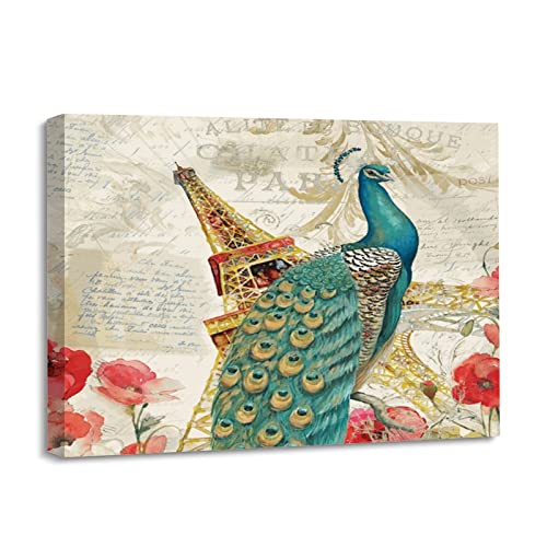 Lienzo de pavo real artístico ideal para decorar las paredes de tu oficina, hogar o escuela