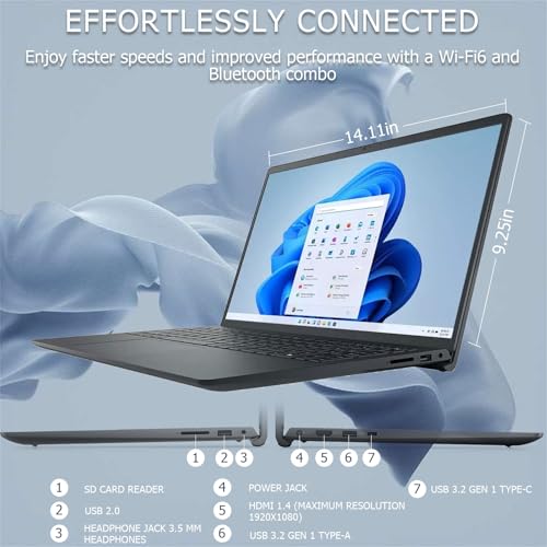 Image of Dell Inspiron 15 15.6 Inch Touch Screen Laptop FHD Business Laptop Intel 10-Core i5 (Beat i7-1250U), 8GB RAM, 512GB SSD, Laptop
