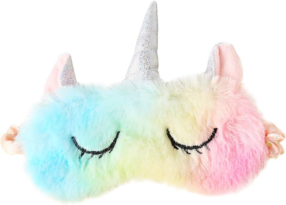 Sleep Eye Mask, Fansport Plush Elastic Band Girls Cute Sleep Mask Sleeping Eye Cover