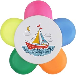 Azeeda 'Colourful Sail Boat' Flower Shape Hig...