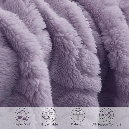 Image of Pro Goleem Elephant Baby Blanket, Baby Fleece Blanket for Boys & Girls, 30 inch x 40 inch Soft Crib & Stroller Blanket for Newborns and Toddlers, (Purple)