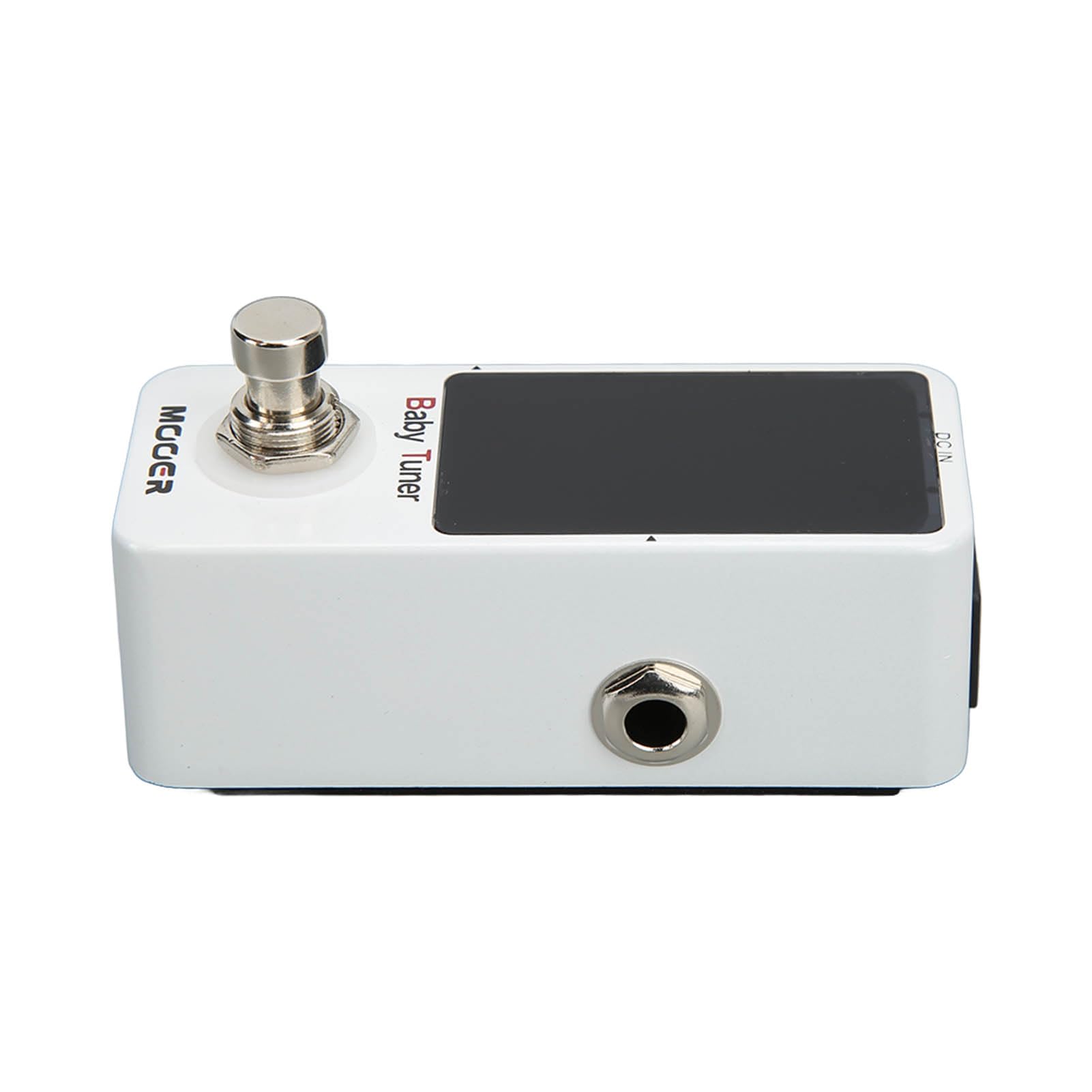 Mini Accordatore a Pedale Effetti di Accordatura Cromatica Compatti per Chitarra Elettrica e Basso 12Hz-4186Hz Metallo Bianco 1 unità