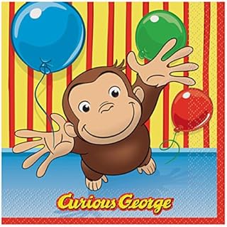 Party America 16 Curious George Beverage Napkins