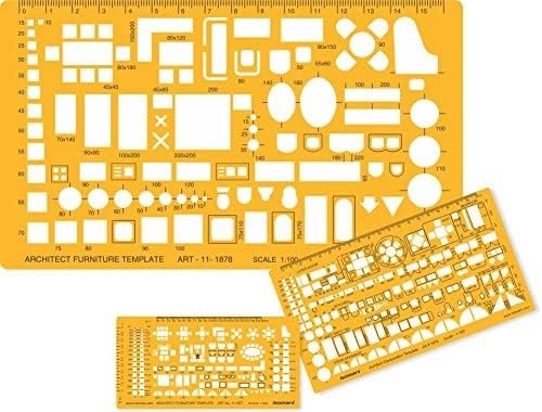 ARTISTERY Furniture Drawing Drafting Templates Combo for Architect,Interior Design and Drafting Students - Set of 3-image-10