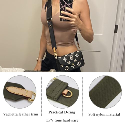 Image of Multi Pouchette Accessories Adjustable Strap, Crossbody Shoulder Purse Strap Replacement, Wide Luxury Bag Strap